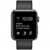 Часы Apple Watch Series 2 42mm Space Gray Aluminum Case with Black Woven Nylon Band (MP072)