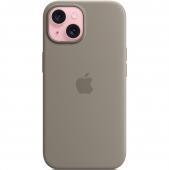 Apple Silicone Case with MagSafe for iPhone 15 Plus, Clay (MT133)