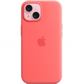 Apple Silicone Case with MagSafe for iPhone 15, Guava (MT0V3)