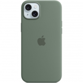 Apple Silicone Case with MagSafe for iPhone 15, Cypress (HC)