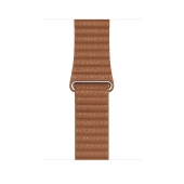 Apple Leather Loop Band for Watch 45/44/42mm, Saddle Brown Medium (MXAF2)