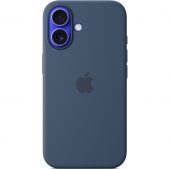 Apple Silicone Case with MagSafe for iPhone 16 Plus, Denim (MYYA3)