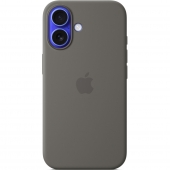 Apple Silicone Case with MagSafe for iPhone 16, Stone Gray (MYY33)