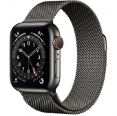 Apple Watch Series 6 GPS + Cellular 40mm Graphite Stainless Steel Case with Graphite Milanese Loop (MG2U3, M06Y3)