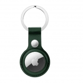 Apple Leather Key Ring for AirTag, Forest Green OEM