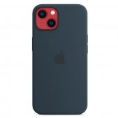 Apple Silicone Case with MagSafe for iPhone 13, Abyss Blue (HC)