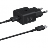 Samsung 25W PD Power Adapter (with Type-C cable), Black (EP-T2510XBE)