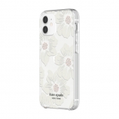 Kate Spade New York Protective Case for iPhone 12 Mini, Hollyhock Floral Clear (KSIPH-151-HHCCS)