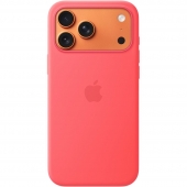 Apple Silicone Case with MagSafe + Sensor Button for iPhone 17 Pro, Guava (HC)