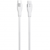 Proove Soft Silicone Type-C to Type-C Cable 60W 1m, White (CCSO60002202)