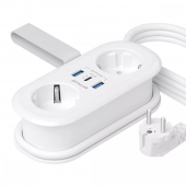 Proove Supercoil 20W (2xAC + Type-C + 2xSB) 1.5m, White (PSPS25002102)