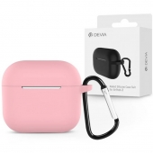 Devia Naked Silicone with Loophole Series for AirPods 3, Pink
