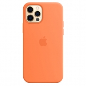 Apple Silicone Case with MagSafe for iPhone 12 Pro Max, Kumquat 1:1
