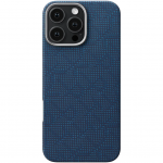 Pitaka Tactile Woven Case Monogram for iPhone 16 Pro Max, Dark Blue (KI1603PTKP)