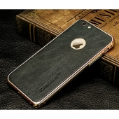 Jisoncase Retro Series + Genuine Leather for iPhone 6/6S Plus, Black