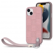 Moshi Altra Slim Hardshell Case with Wrist Strap for iPhone 13, Rose Pink (99MO117311)