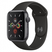 Б/У Apple Watch Series 5 GPS+LTE 44mm Space Gray Aluminum w. Black b.- Space Gray Aluminum (MWW12)