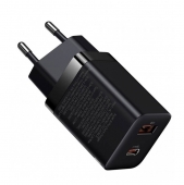 Baseus Super Si Pro Quick Charger Type C + USB 30W, Black