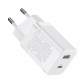 Baseus Super Si Pro Quick Charger Type C + USB 30W, White