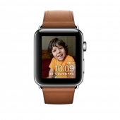 Часы Apple Watch Series 2 38mm Stainless Steel Case with Saddle Brown Classic Buckle (MNP72)