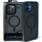 Monblan Magnetic Matte Series Case for iPhone 12/12 Pro, Black