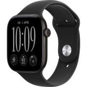 Apple Watch Series 12 GPS 46mm Black Aluminum Case with Black Sport Band M/L (MJEL4)