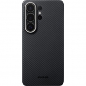 Pitaka Edge Ultra-Slim Case Classic Twill 600D Black/Grey for Samsung Galaxy S26 Ultra (KS2601U)