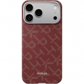 Pitaka Ultra-Slim Case Monogram Red/Gold for iPhone 17 Pro Max (KI1702PTKP)
