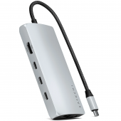 Satechi USB-C Multiport Adapter 8K with Ethernet V3, Silver (ST-P8KES)