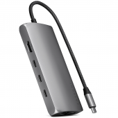 Satechi USB-C Multiport Adapter 8K with Ethernet V3, Space Gray (ST-P8KEM)