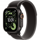 Apple Watch Ultra 3 GPS + LTE, 49mm Black Titanium Case with Black/Charcoal Trail Loop - M/L (MF1H4)