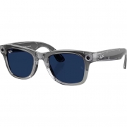 Ray-Ban Meta Wayfarer Gen2 Standard Shiny Transparent Grey Frame/Clear Sapphire Lenses (RW4012 6840MF 50-22)