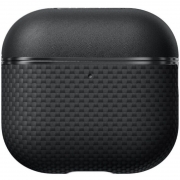 Pitaka Aramid Fiber Magnetic Case Plain Black/Grey for Airpods 4th Gen (APM2404)