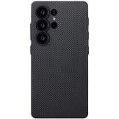 Pitaka PinButton Case Plain 600D Black/Grey for Samsung Galaxy S25 Ultra (PBS2501U)